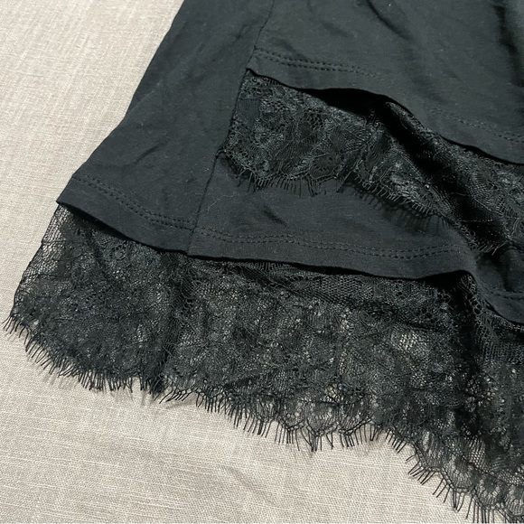 NWT Lane Bryant Black Long Sleeve Top Lace Trim Ruffles Business Plus Size 18/20 - Picture 3 of 7